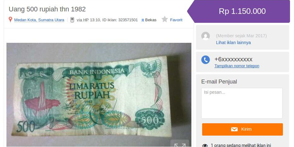 Uang Receh Jadul Ramai Dijual, Harganya Selangit!